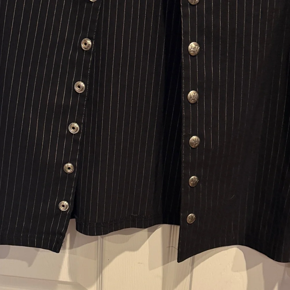 Vintage Lip Service Men’s Goth Pinstripe Jacket Size XL Authentic RN79627 - Picture 9 of 14